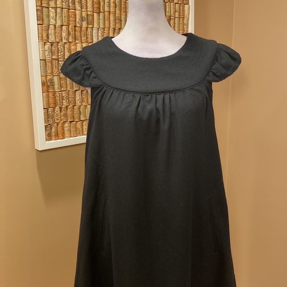 NWT.  Nave Black Flowy Wool & Cashmere Blend Dress - Picture 4 of 15